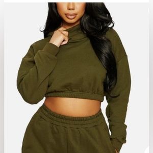 ⭐️NAKED WARDROBE CROPPED HOODED  SWEATSHIRT NWOT